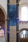 Schriftinstallation in der Herz-Jesu-Kirche, Koblenz zum Aschermittwoch der Künstler, 2013