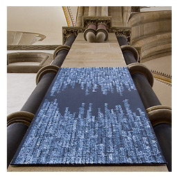 Ausstellung mit Schriftinstallation in der Herz-Jesu-Kirche, Koblenz zum Aschermittwoch der Künstler